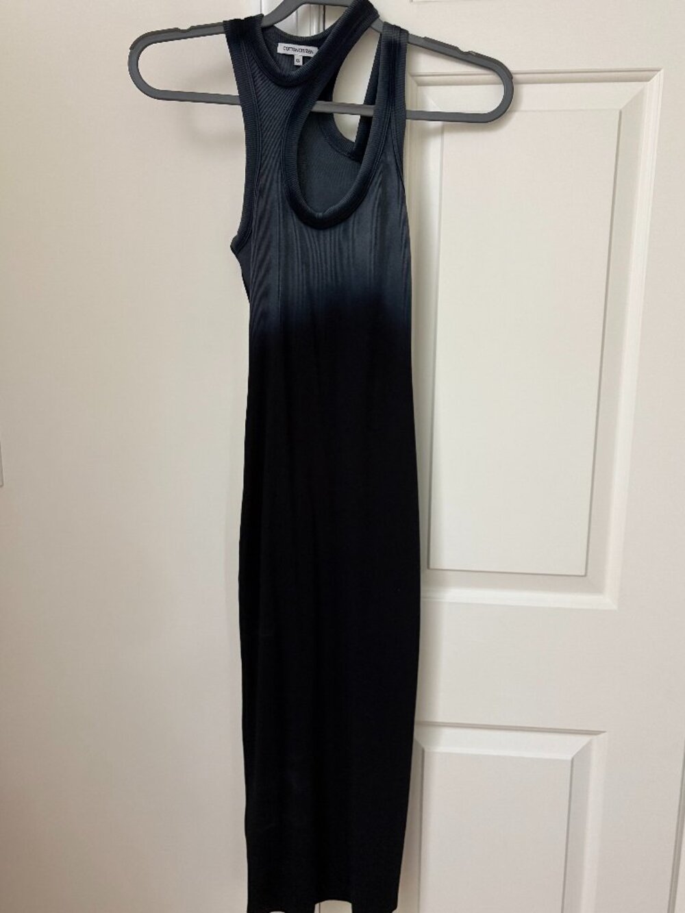 Cotton Citizen Verona Cut Out Midi Dress – Gray to Black Ombre | Size XS